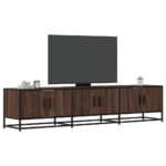 Provira Tv-meubel 180x35x41 cm bewerkt hout bruin eikenkleurig