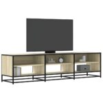 Provira Tv-meubel 18x40x46 cm bewerkt hout sonoma eikenkleurig