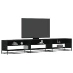 Provira Tv-meubel 270x40x46 cm bewerkt hout zwart