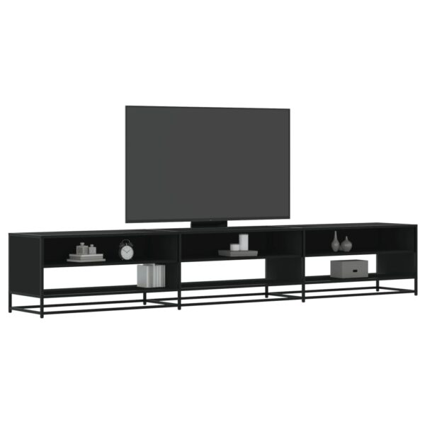 Provira Tv-meubel 270x40x46 cm bewerkt hout zwart