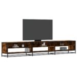 Provira Tv-meubel 270x40x46 cm bewerkt hout gerookt eikenkleurig