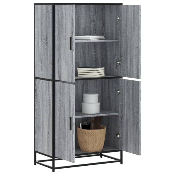 Provira Hoge kast 68x35x139 cm bewerkt hout grijs sonoma eikenkleurig