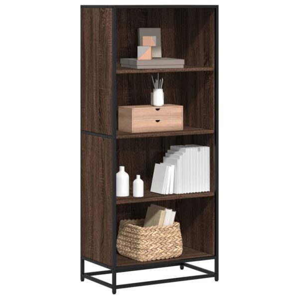Provira Boekenkast 60x35x139 cm bewerkt hout bruin eikenkleurig