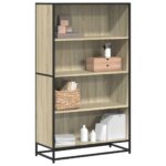 Provira Boekenkast 80,5x35x139 cm bewerkt hout sonoma eikenkleurig