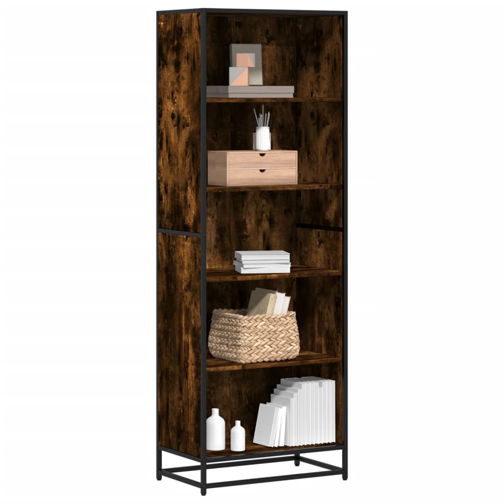 8721102923586_m_en_hd_1 Provira Boekenkast 60x35x170,5 cm bewerkt hout gerookt eikenkleurig - Image 1
