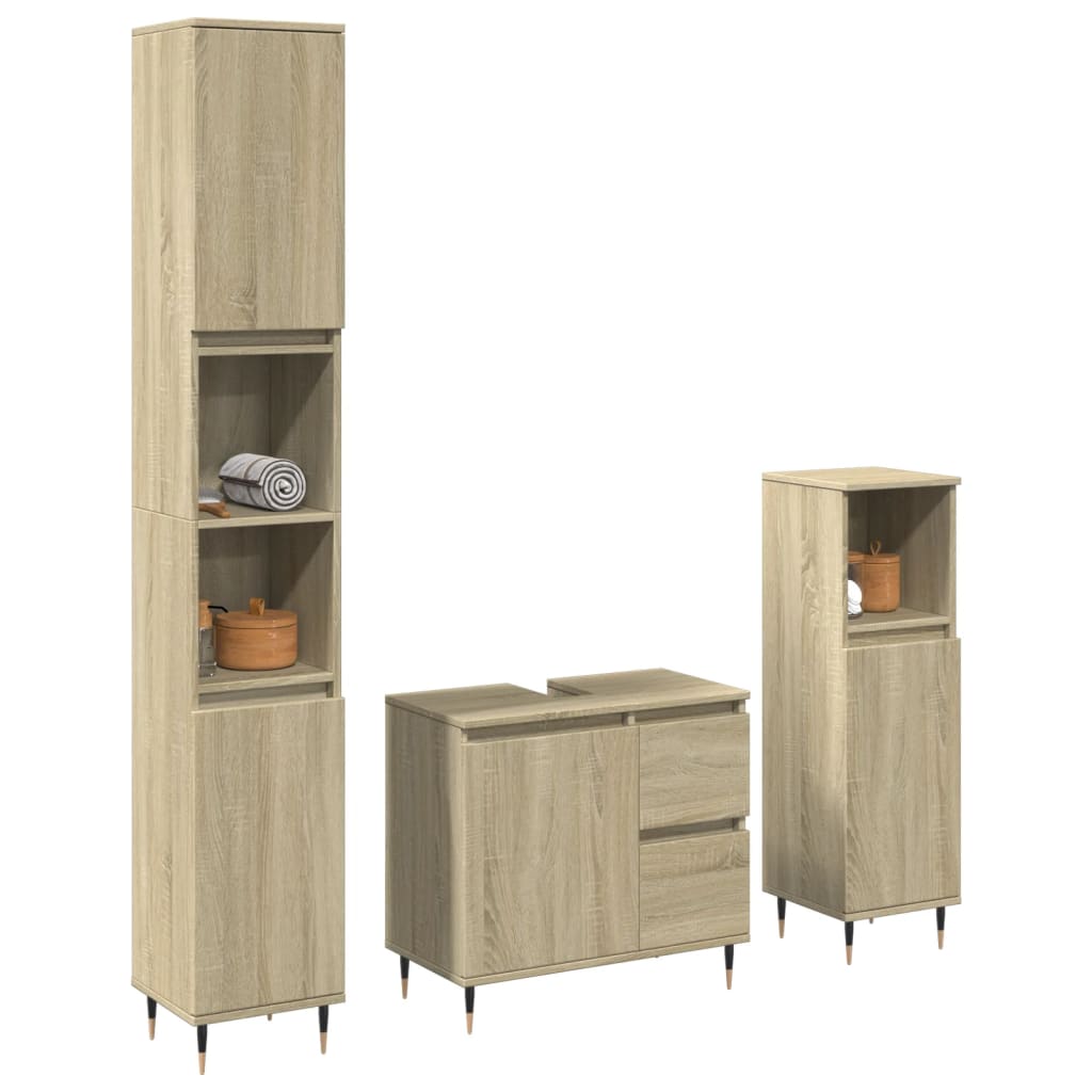 8721158340238_m_en_hd_1 Provira 3-delige Badkamermeubelset bewerkt hout sonoma eikenkleurig - Image 1