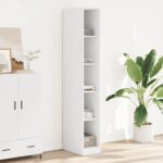 Provira Kledingkast 30x50x200 cm bewerkt hout wit