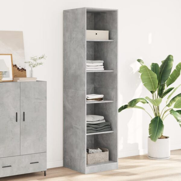 Provira Kledingkast 50x50x200 cm bewerkt hout betongrijs