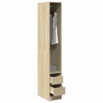 Provira Kledingkast 30x50x200 cm bewerkt hout sonoma eikenkleurig