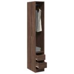 Provira Kledingkast 30x50x200 cm bewerkt hout bruin eikenkleur