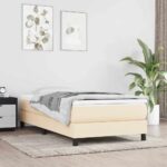 Provira Pocketveringmatras voor kinderen 80x160 cm stof crèmekleurig