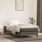 Provira Pocketveringmatras voor kinderen 80x160 cm fluweel donkergrijs