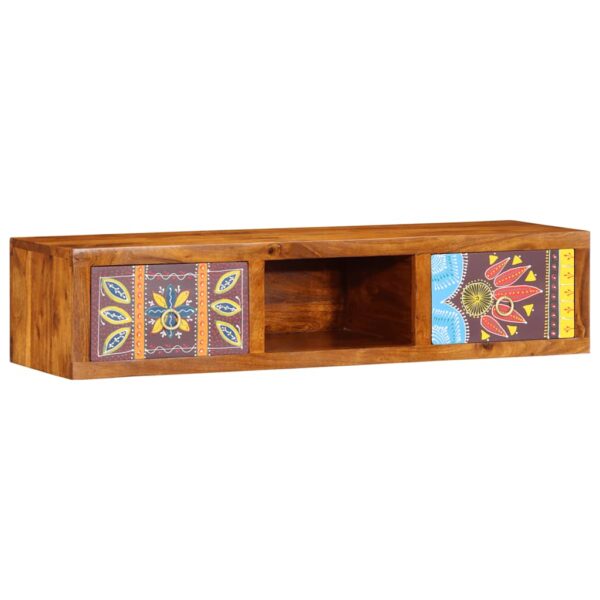 Provira Tv-wandmeubel 100x30x22 massief acaciahout meerkleurig