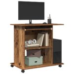 Provira Computerbureau 80x50x75 cm bewerkt hout oud houtkleurig
