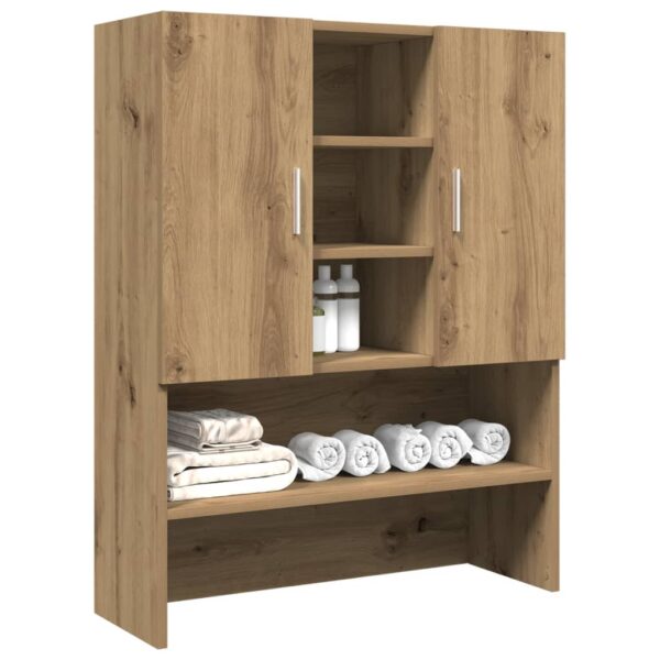 Provira Wasmachinekast 70,5x25,5x90 cm artisanaal eikenkleur