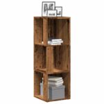 Provira Hoekkast 33x33x100 cm bewerkt hout oud houtkleurig