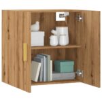 Provira Wandkast 60x31x60 cm bewerkt hout artisanaal eikenkleurig