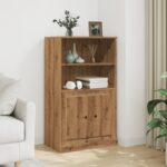 Provira Hoge kast 60x35,5x103,5 cm bewerkt hout artisanaal eikenkleurig