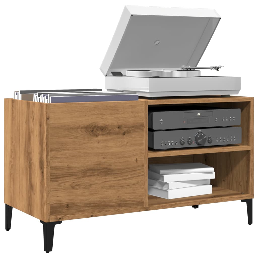 8721158444073_m_en_hd_1 Provira Platenkast 84,5x38x48 cm bewerkt hout artisanaal eikenkleur - Image 1
