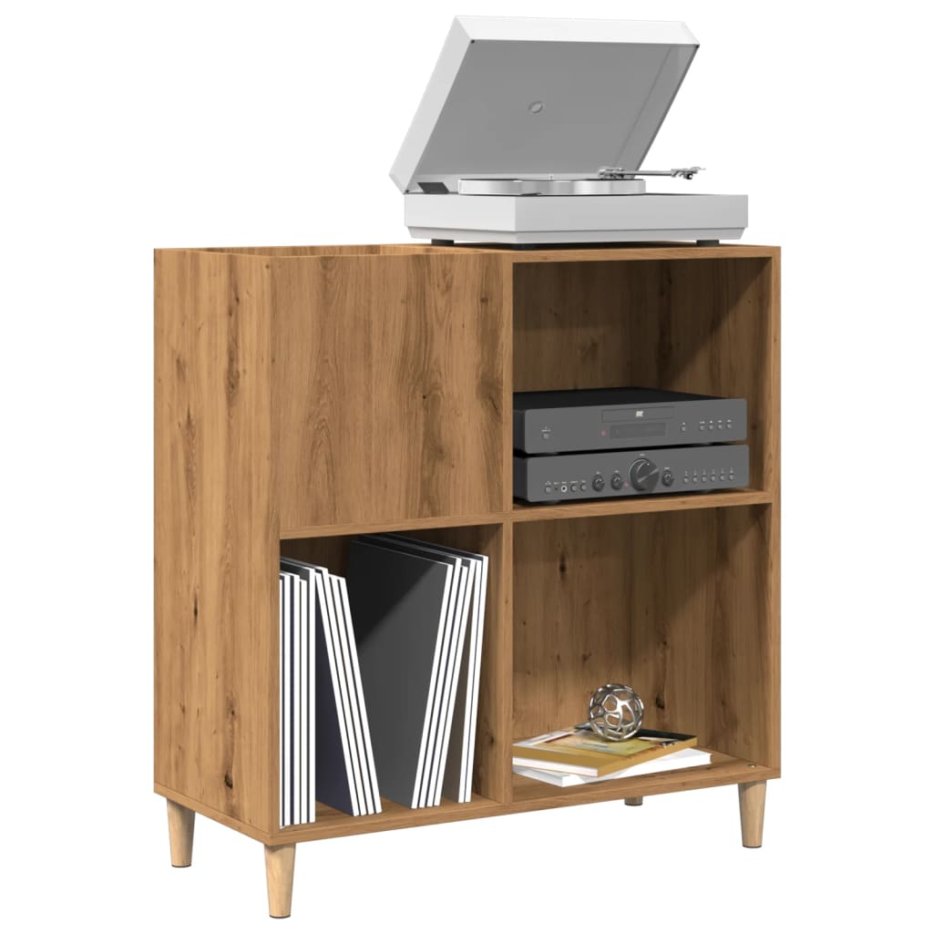 8721158444134_m_en_hd_1 Provira Platenkast 84,5x38x89 cm bewerkt hout artisanaal eikenkleur - Image 1