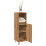 Provira Badkamerkast 30x30x100 cm bewerkt hout artisanaal eikenkleurig