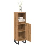 Provira Badkamerkast 30x30x100 cm bewerkt hout artisanaal eikenkleurig
