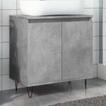 Provira Badkamerkast 58x33x60 cm bewerkt hout betongrijs