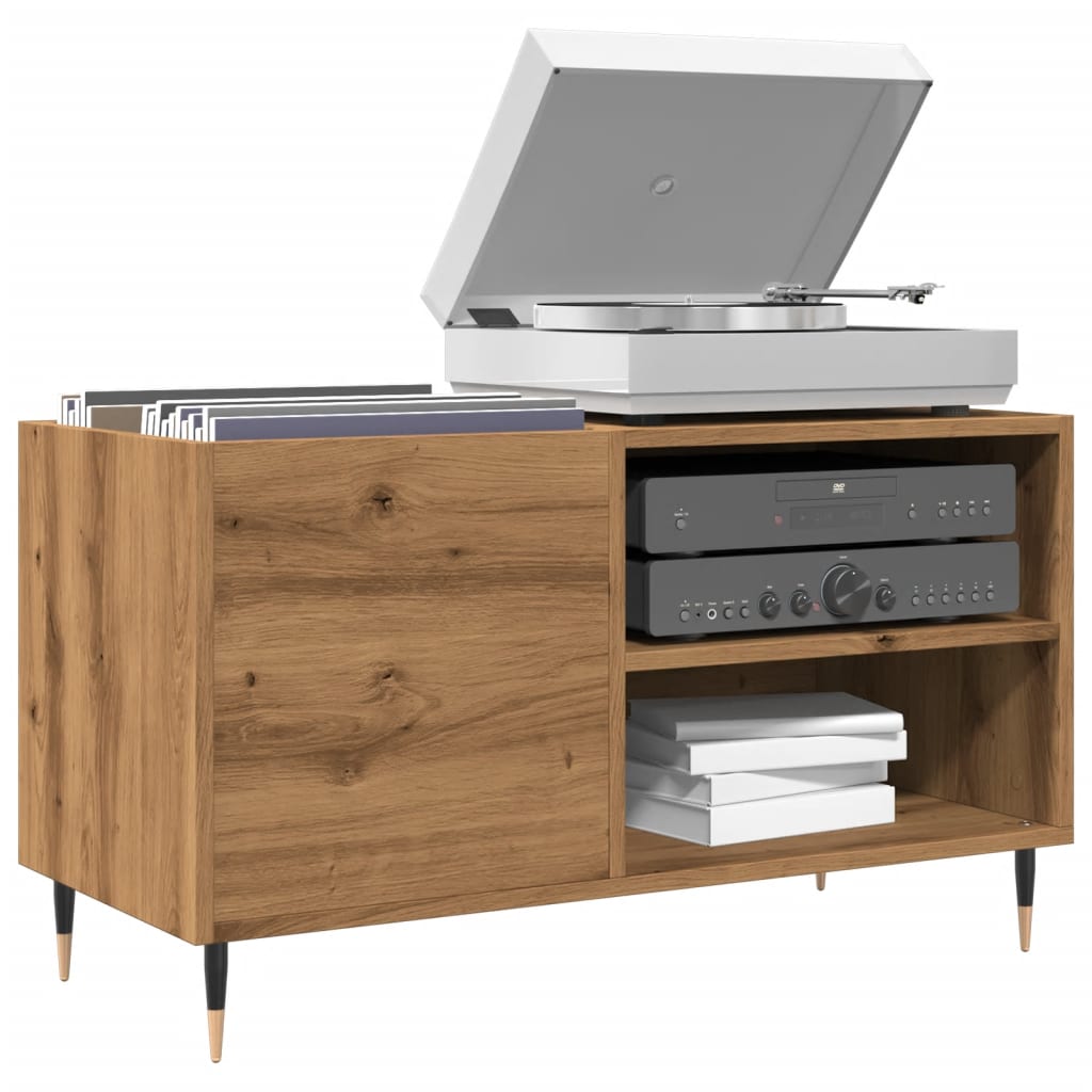 8721158444820_m_en_hd_1 Provira Platenkast 84,5x38x48 cm bewerkt hout artisanaal eikenkleur - Image 1