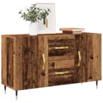 Provira Dressoir 100x36x60 cm bewerkt hout oud houtkleurig