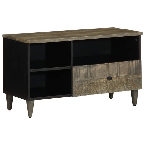 Provira Tv-meubel 80x33x46 cm massief mangohout zwart