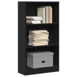 Provira Boekenkast 60x24x109 cm bewerkt hout zwart