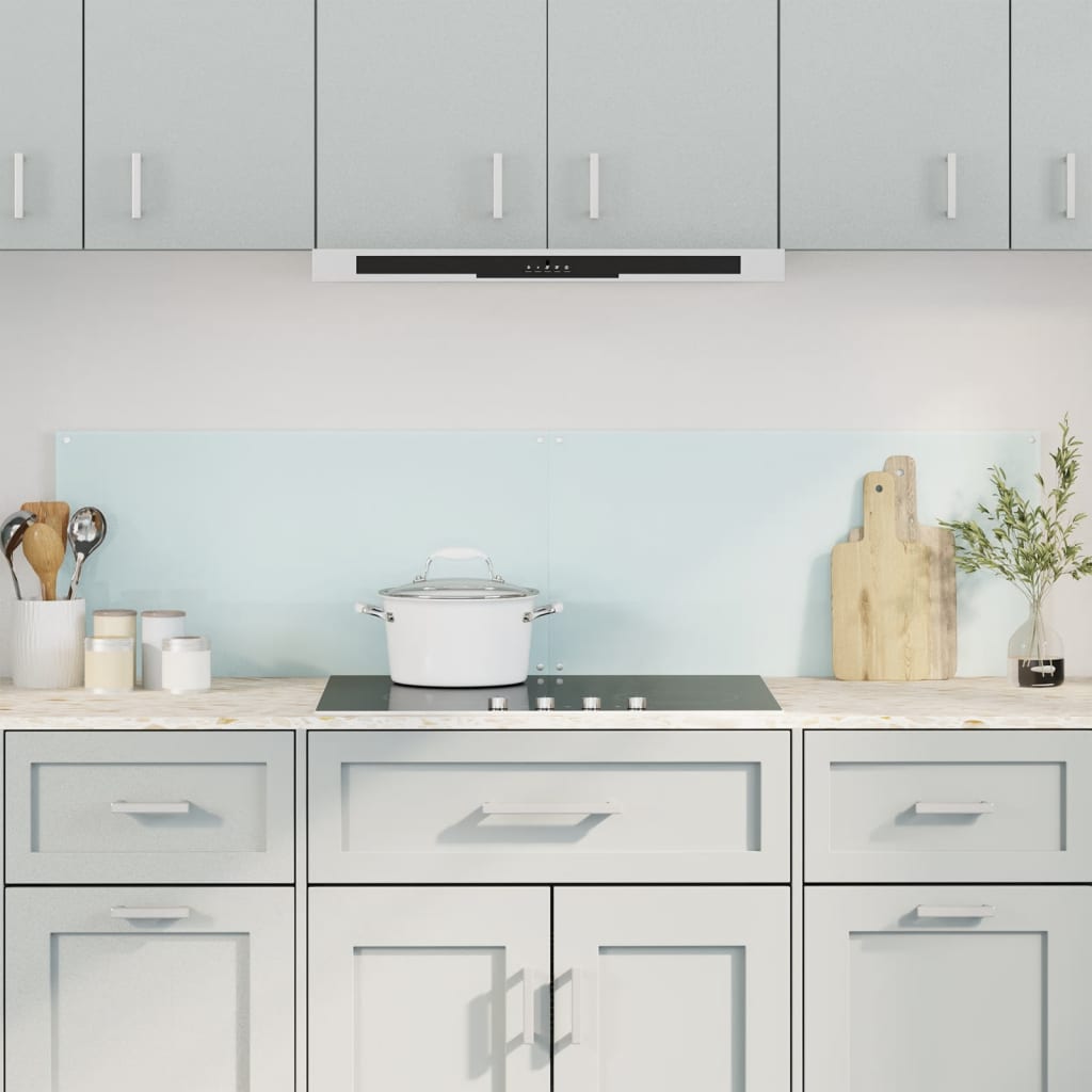 8721158512482_m_en_hd_1 Provira Spatschermen keuken 2 st 80x40 cm gehard glas wit - Image 1