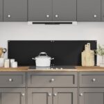 Provira Spatschermen keuken 2 st 70x50 cm gehard glas zwart