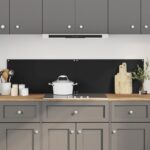 Provira Spatschermen keuken 2 st 80x50 cm gehard glas zwart