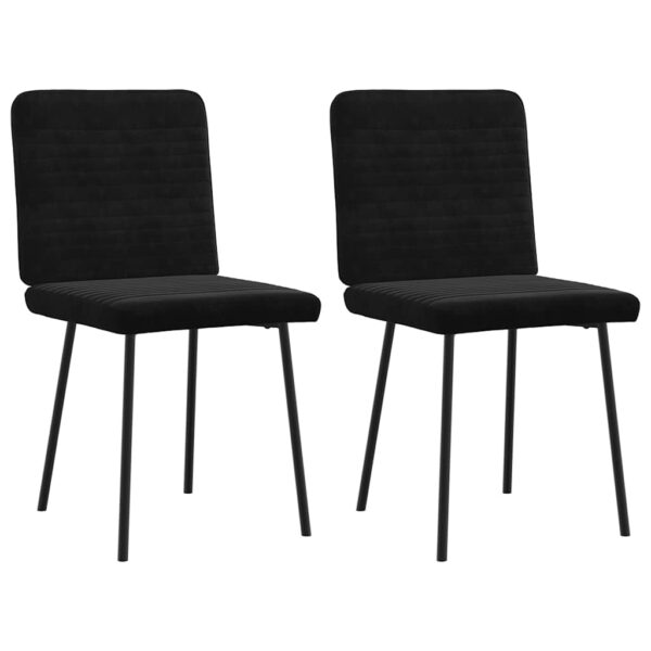 Provira Eetkamerstoelen 2 st fluweel zwart