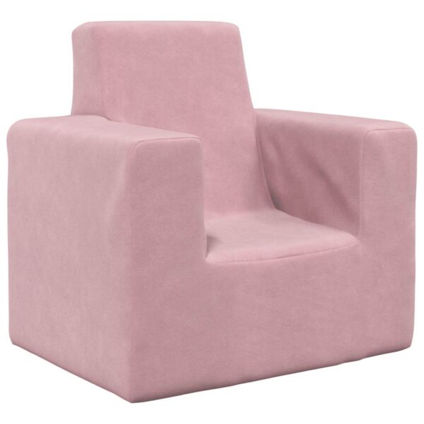 Provira Kinderbank zacht pluche roze