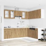 Provira 11-delige Keukenkastenset bewerkt hout artisanaal eiken