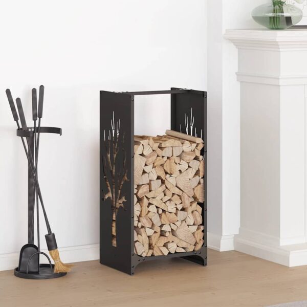 Provira Brandhoutrek 40x30x80 cm koudgewalst staal zwart